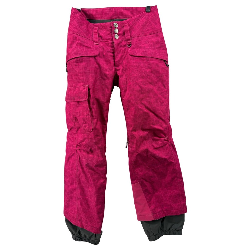 Patagonia H2NO Pink Plaid Ski Snowboard Pants Women's XS Insulated Waterproof